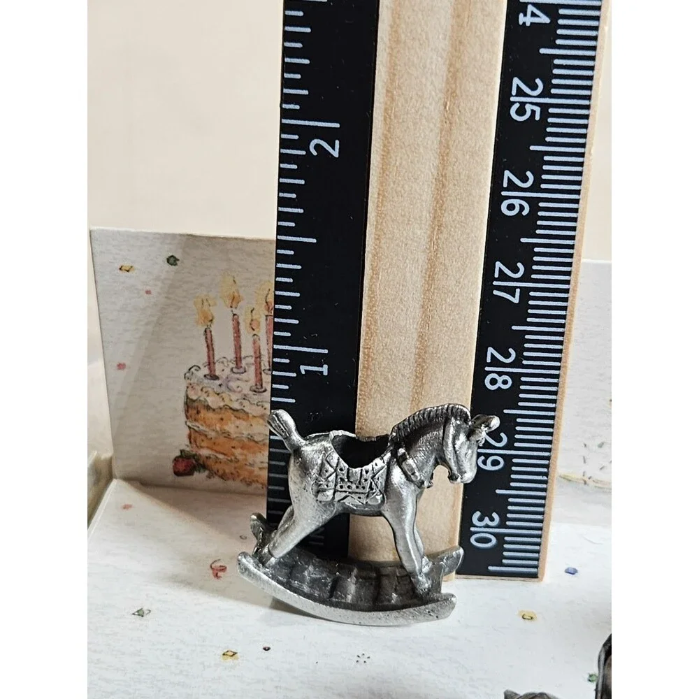 Vintage Spoonful Of Stars By Becky Kelly Pewter Animal Candle Holders 5 Pc Baby